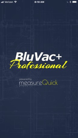 The BluVac app is powered by MeasureQUICK